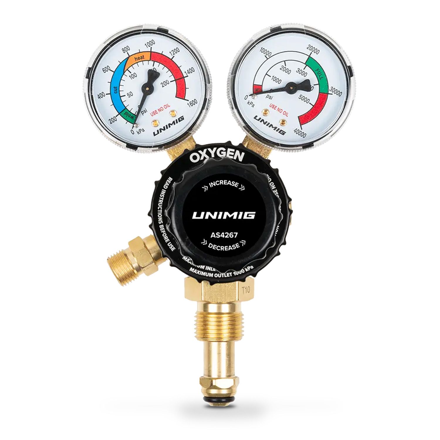 UNIMIG Oxygen Regulator Vertical Inlet OXY-REG U11263 