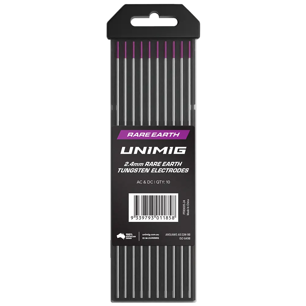UNIMIG Rare Earth Tig Tungsten Electrodes Purple - 2.4MM