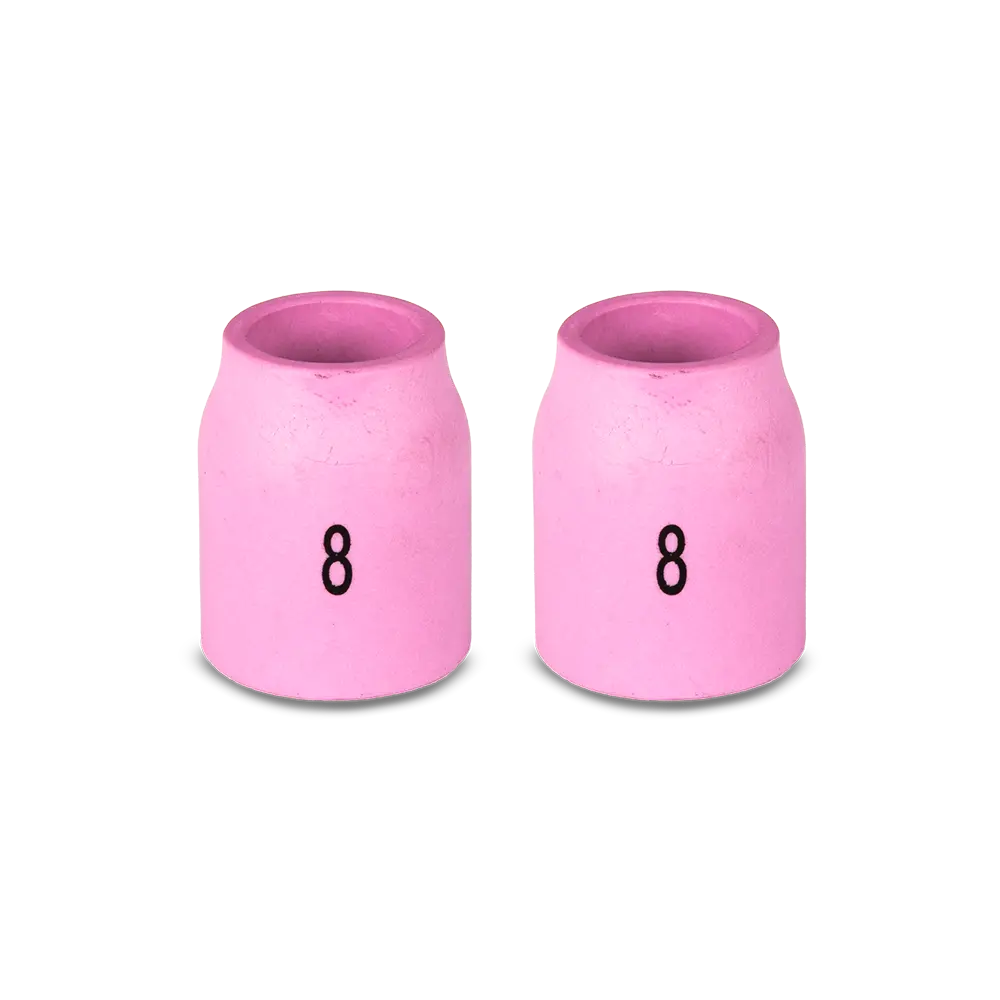 UNIMIG Gas Lens Ceramic Tig Cup Size 8 Suits 9/17/18/20/26 2-Pack P53N61S