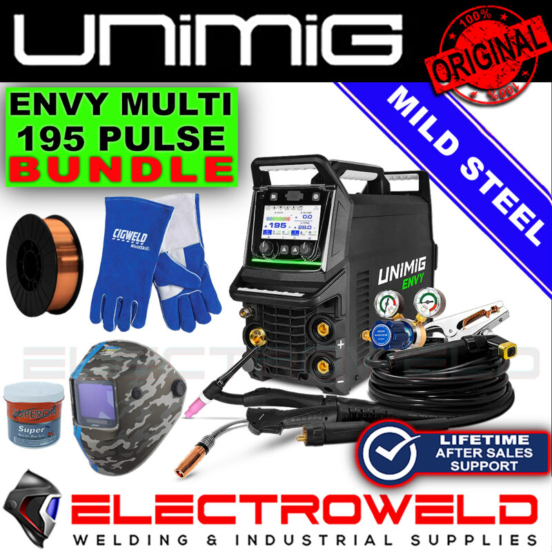 UNIMIG ENVY Multi 195 Pulse Welder Stainless Steel Bundle U11204