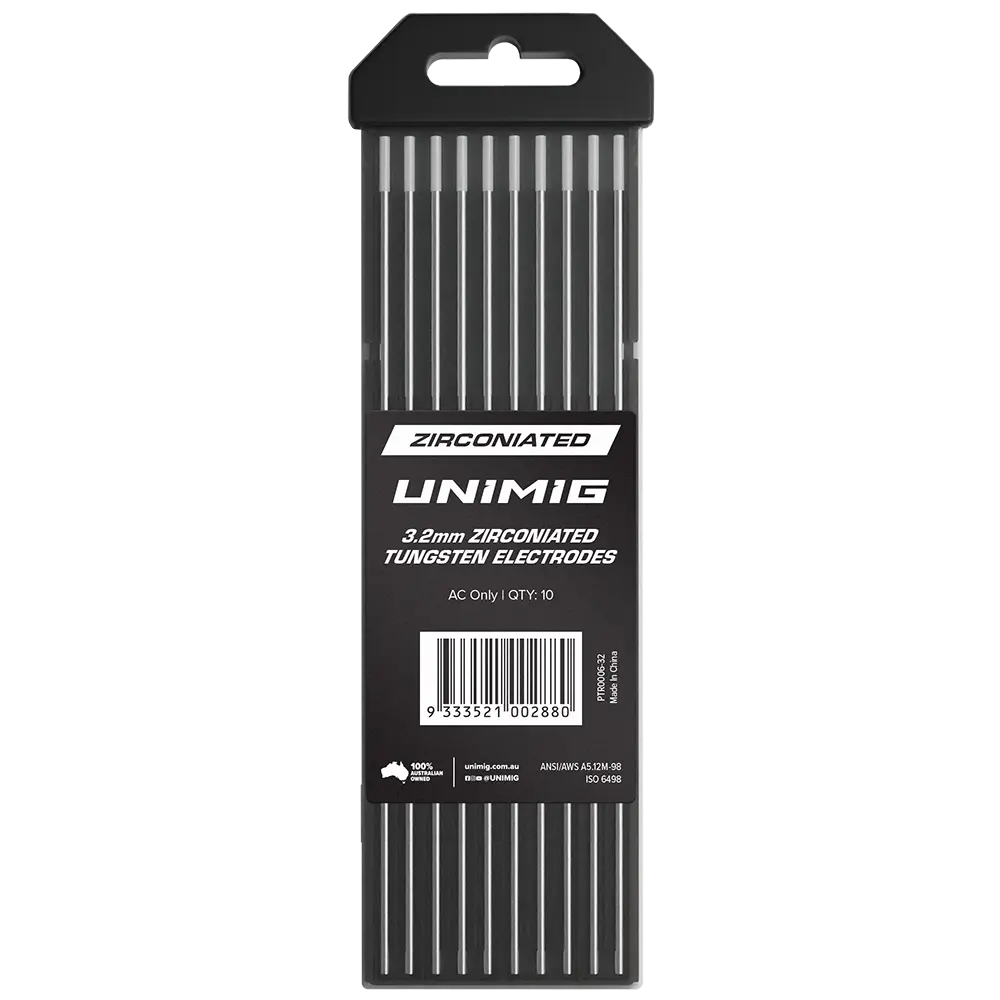 UNIMIG Zirconiated Tig Tungsten Electrodes White - 3.2MM