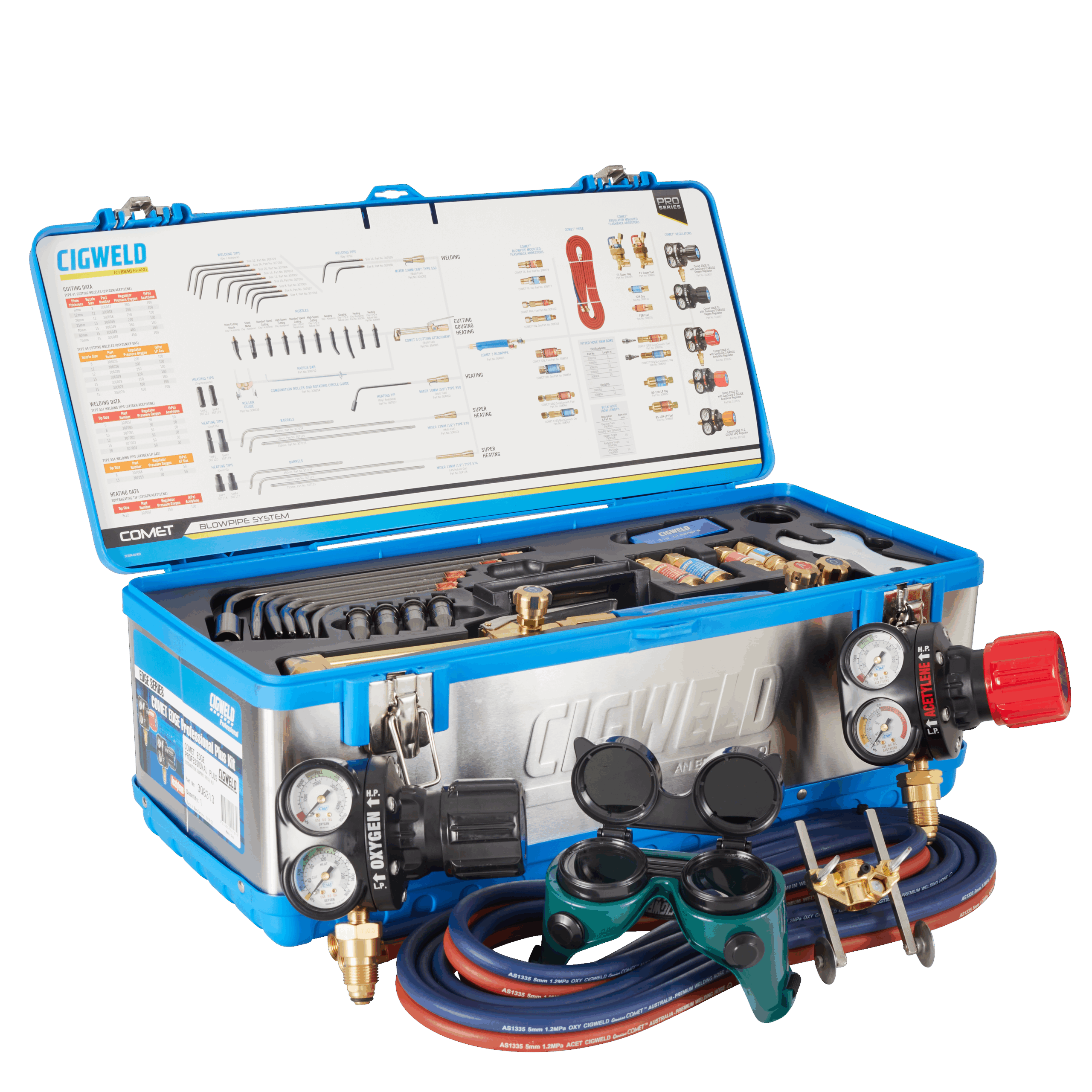 Cigweld COMET EDGE Professional Plus Kit Oxygen/Acetylene 308313