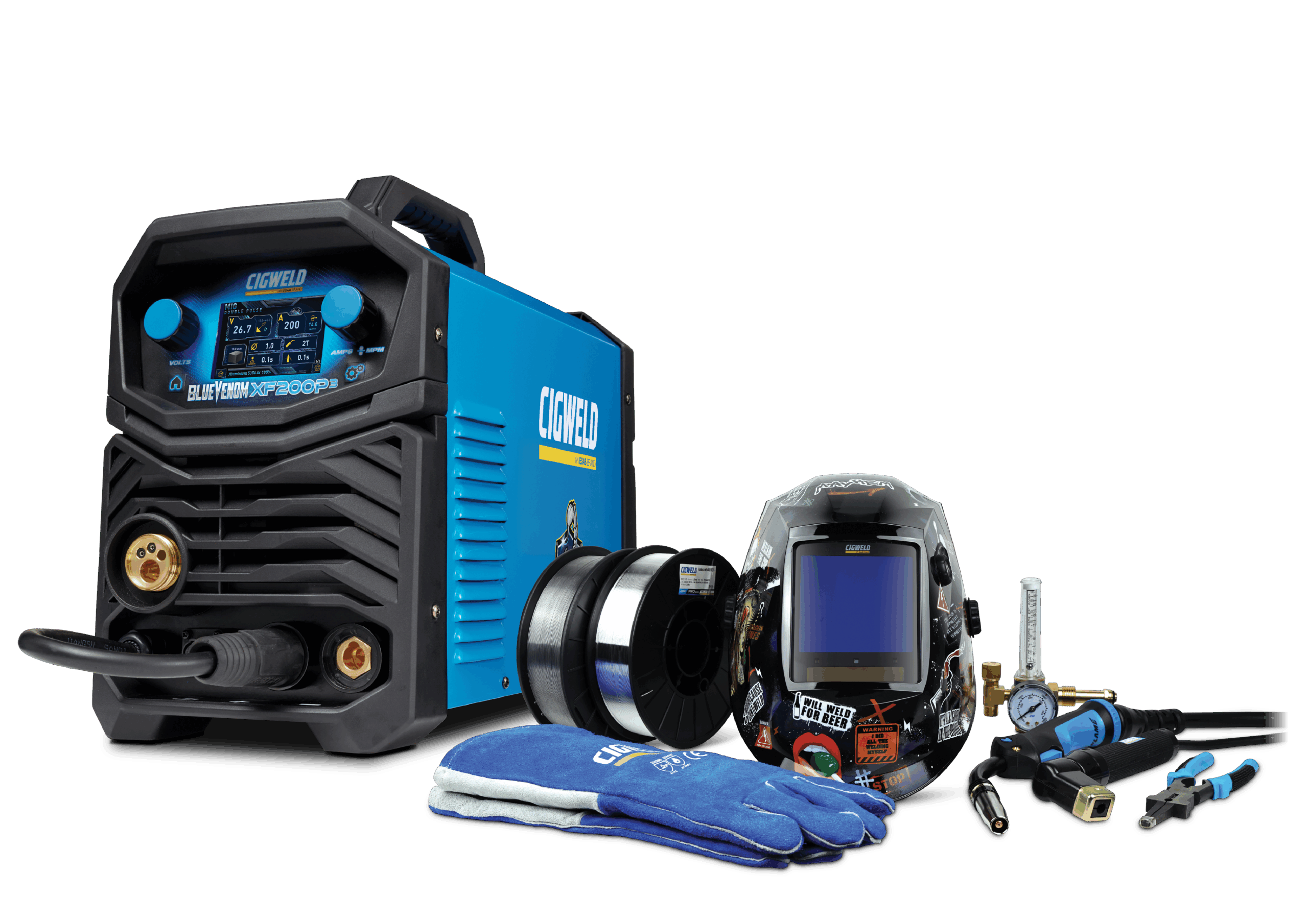 Cigweld BlueVenom XF200P3 Power Pack 800200