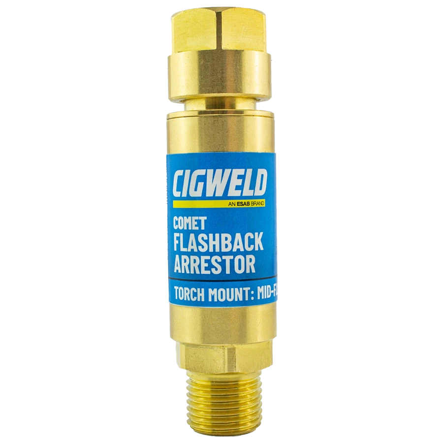 Cigweld Flashback Arrestor Torch Mount Oxygen, Mid Flow, COMET 208519