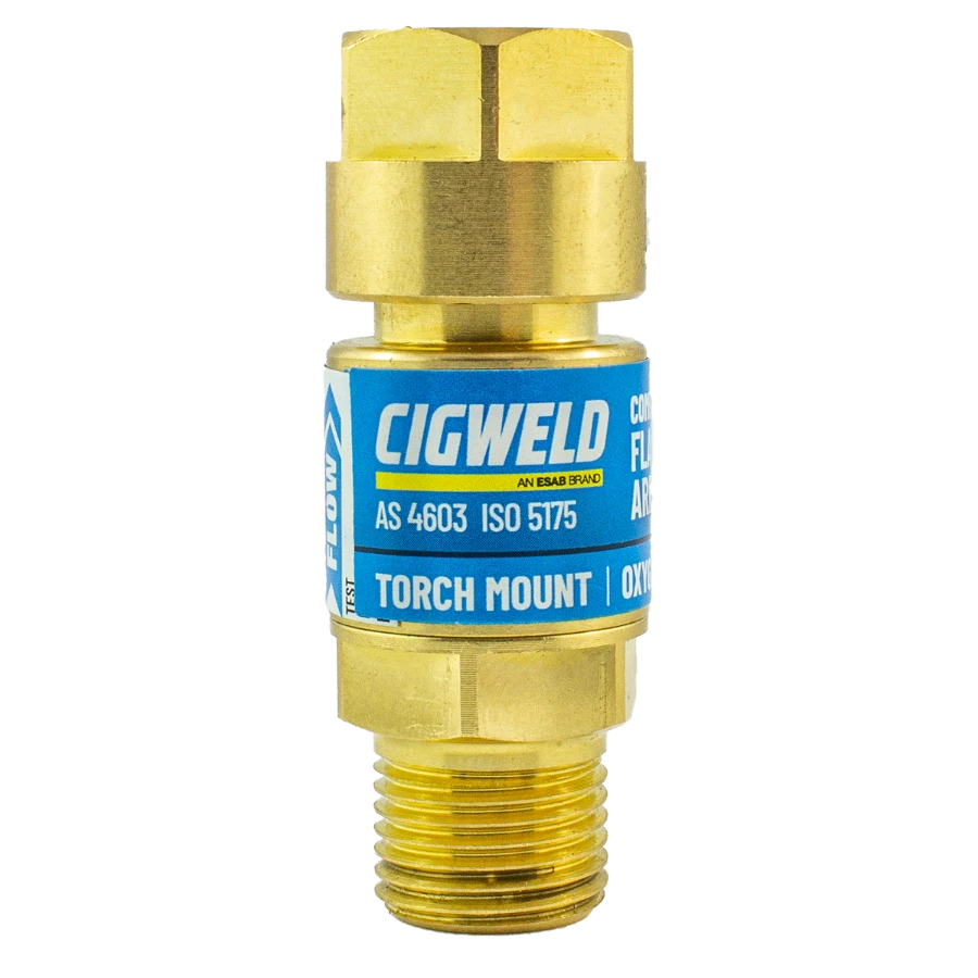 Cigweld Flashback Arrestor Torch Mount Oxygen, COMET 208514