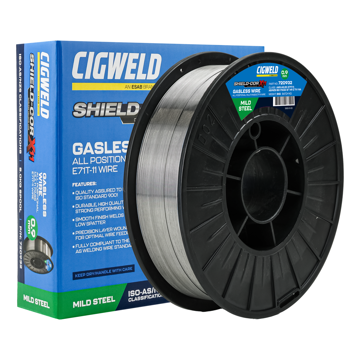 Cigweld Shield-Cor X11 Gasless Welding Wire - 0.9mm, 5kg