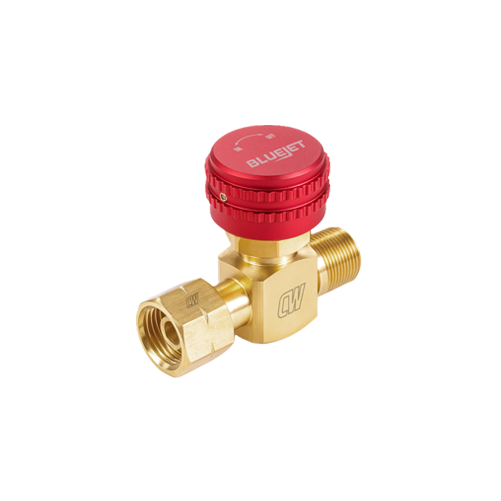 Cigweld BlueJet Control Valve Oxygen, 5/8"-18 UNF LH (Red) (Copy) CW696-1