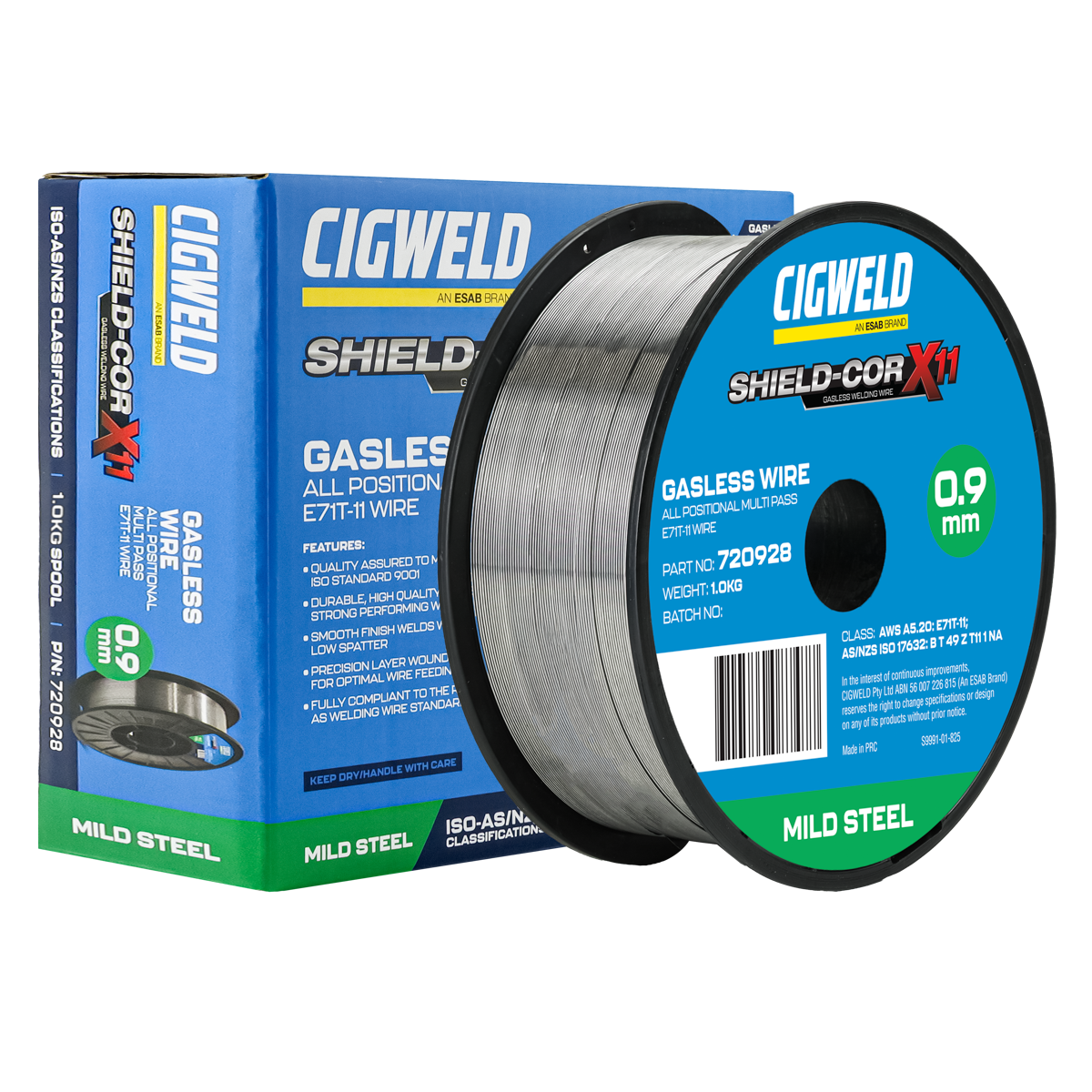 Cigweld Shield-Cor X11 Gasless Welding Wire - 0.9mm, 1kg 720928