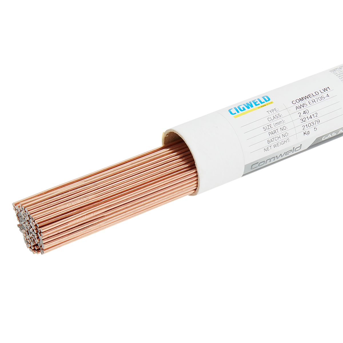 Comweld LW1 (ER70S-4) Mild Steel Tig Rods - 2.4mm