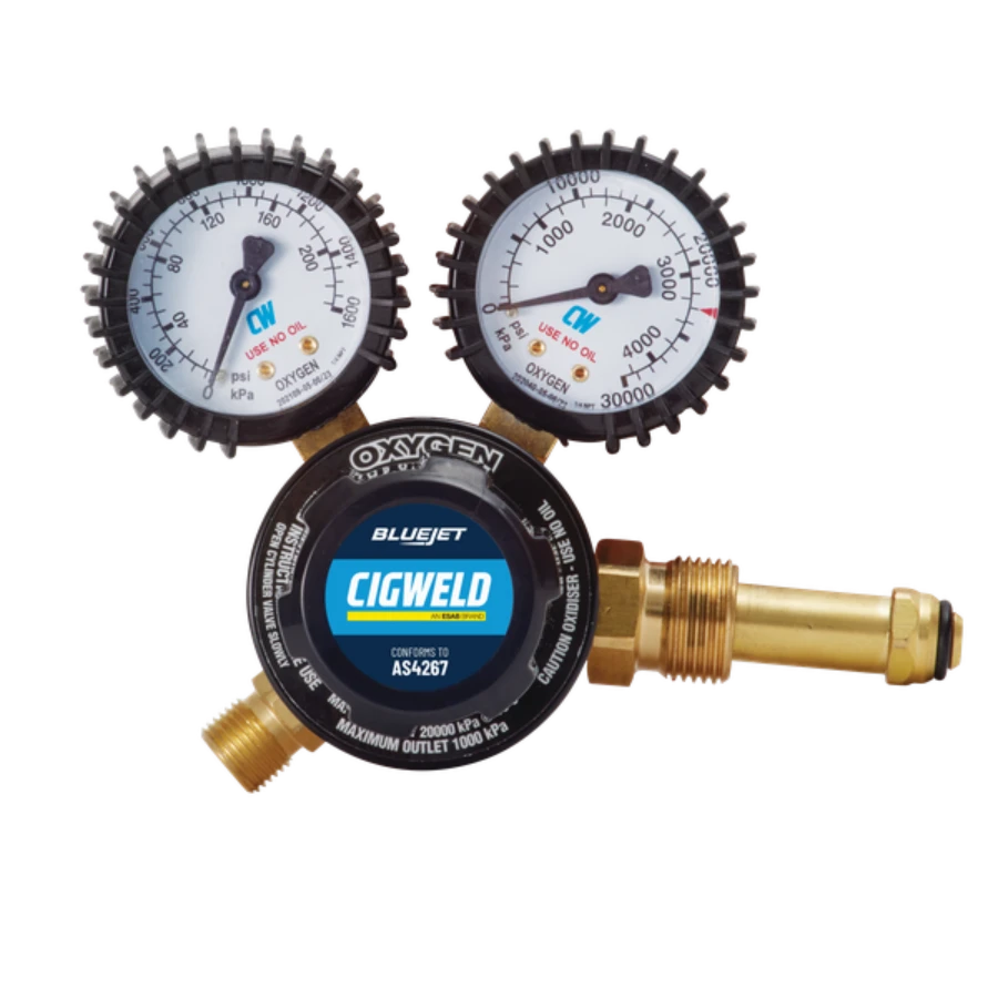Cigweld BlueJet Oxygen Side Inlet Regulator 1000kPA 201000