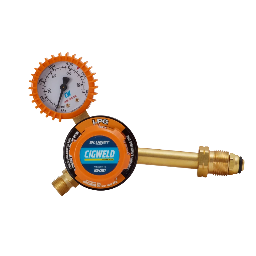 Cigweld BlueJet Pyro LPG Regulator with 3/8" Outlet 208545