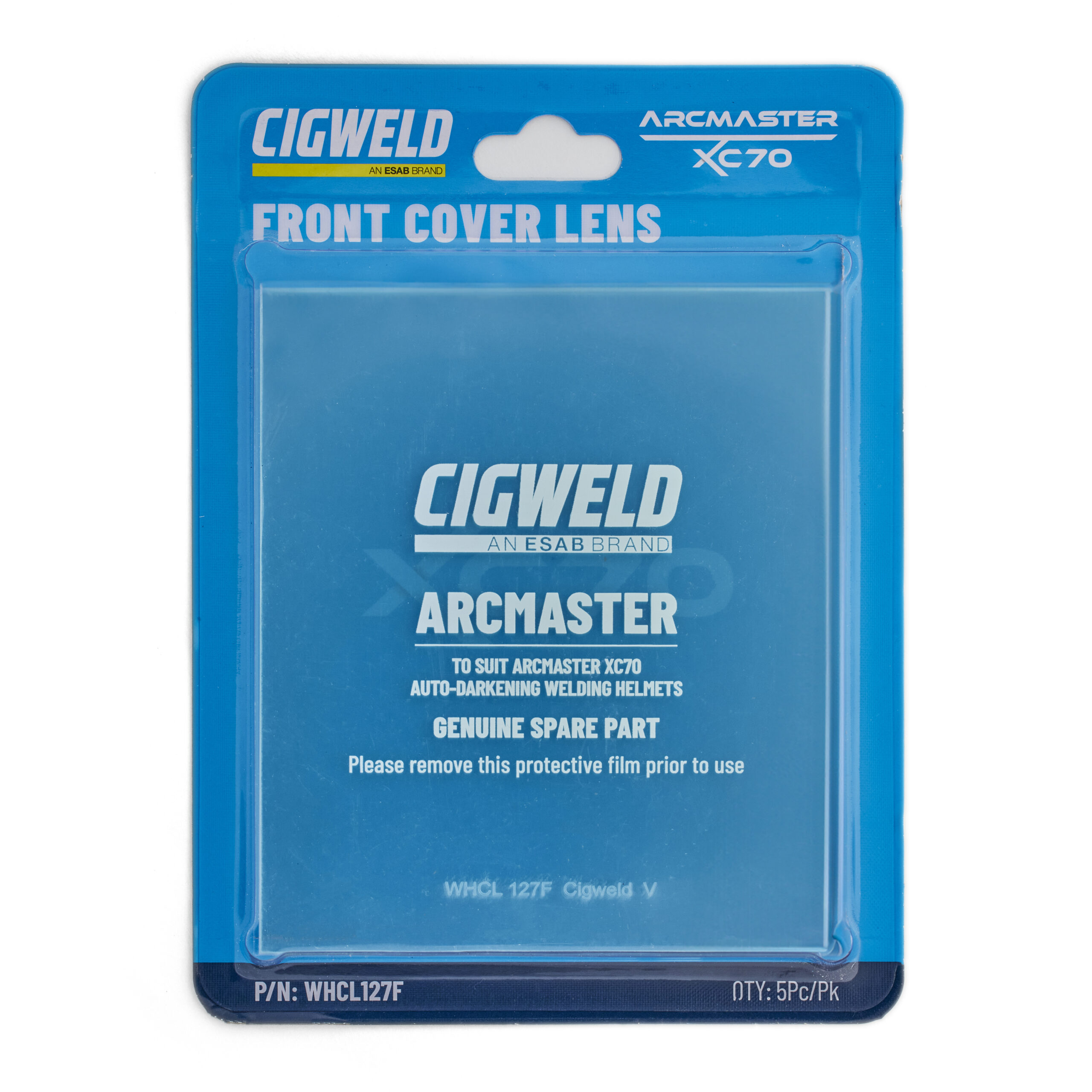 Cigweld Arcmaster XC70 Front Cover Lens 5Pc/Pk WHCL127F