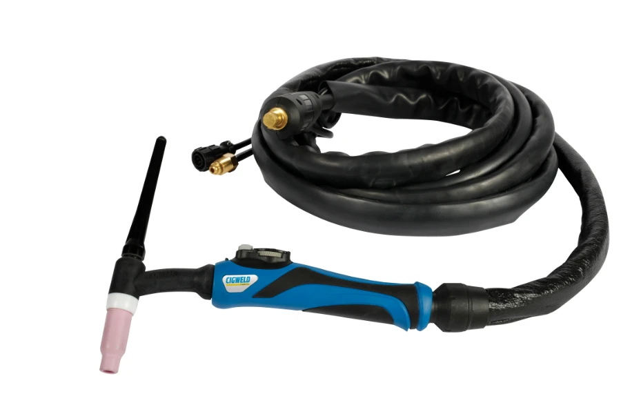 Cigweld TIG Torch 26F w/ Flex Head - Remote Control - Trigger - Dinse 50mm - 8m W4014605