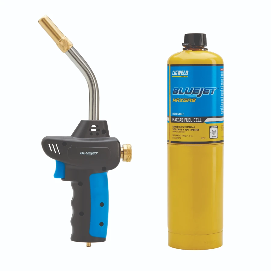 Cigweld JET408 Cyclone Flame Torch & Maxgas Fuel Cell, Combo 308401