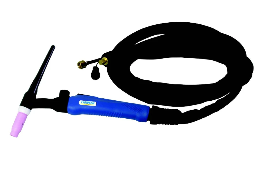 Cigweld TIG Torch 26FV, 4m lead - Flex Head - Gas Valve - Trigger - Dinse 50mm W4014601