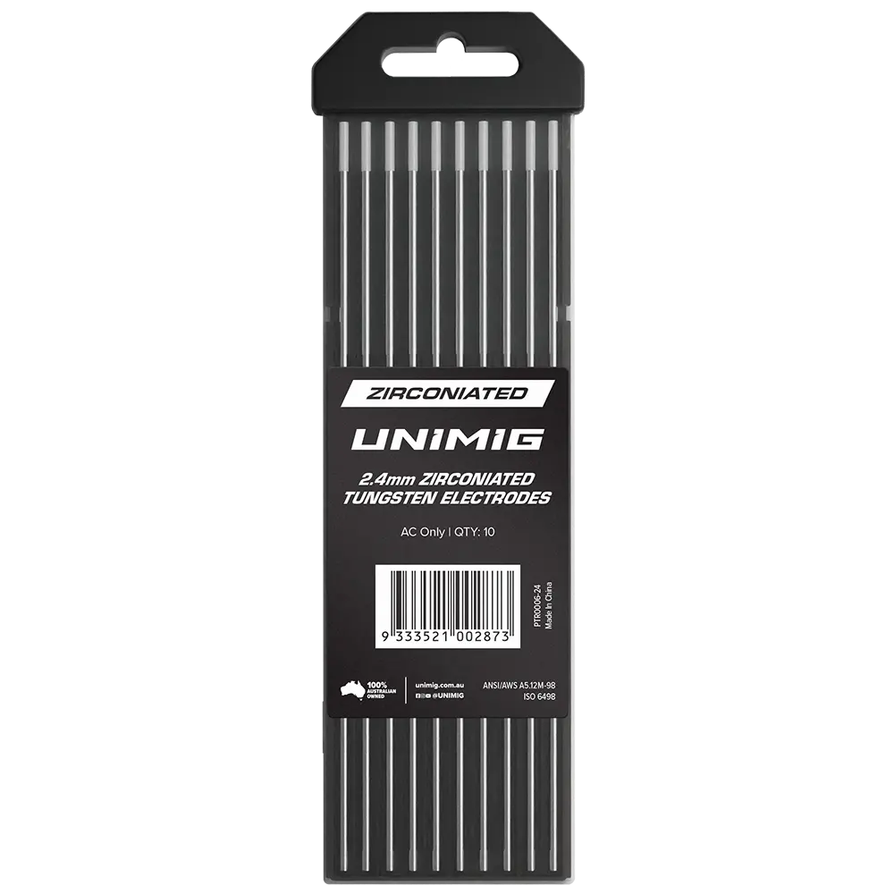UNIMIG Zirconiated Tig Tungsten Electrodes White - 2.4MM
