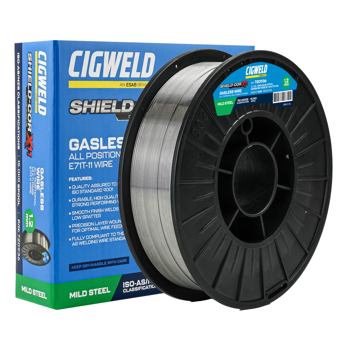 Cigweld Shield-Cor X11 Gasless Welding Wire - 1.2mm, 15kg 720936