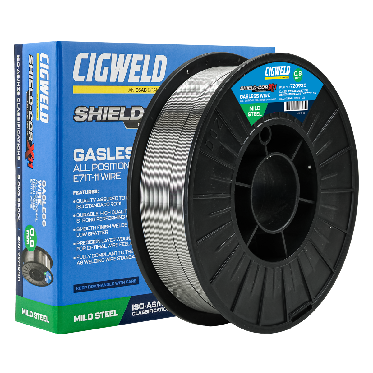 Cigweld Shield-Cor X11 Gasless Welding Wire - 0.8mm, 5kg 720930