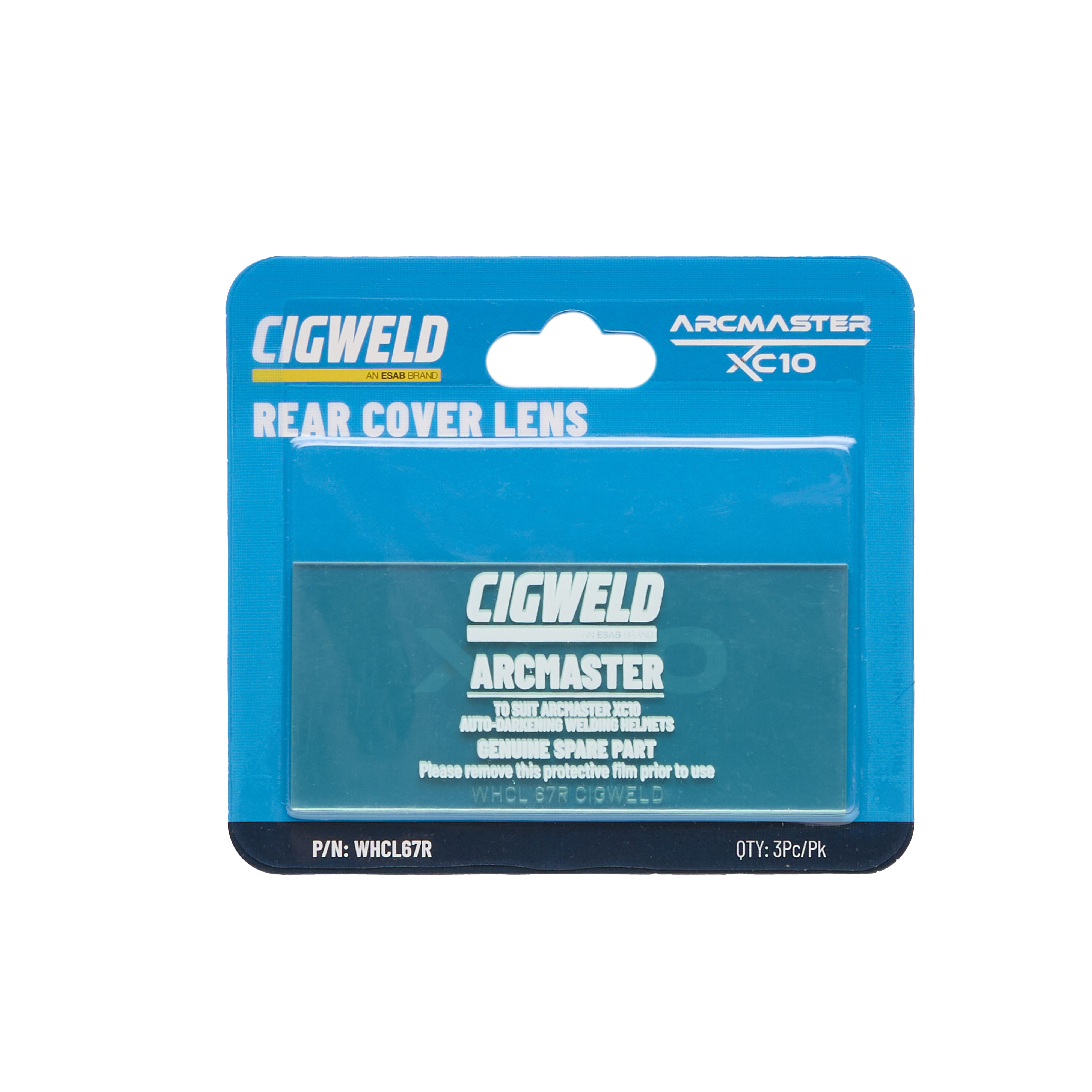 Cigweld Arcmaster XC10 Rear Cover Lens 3pc/pk WHCL67R