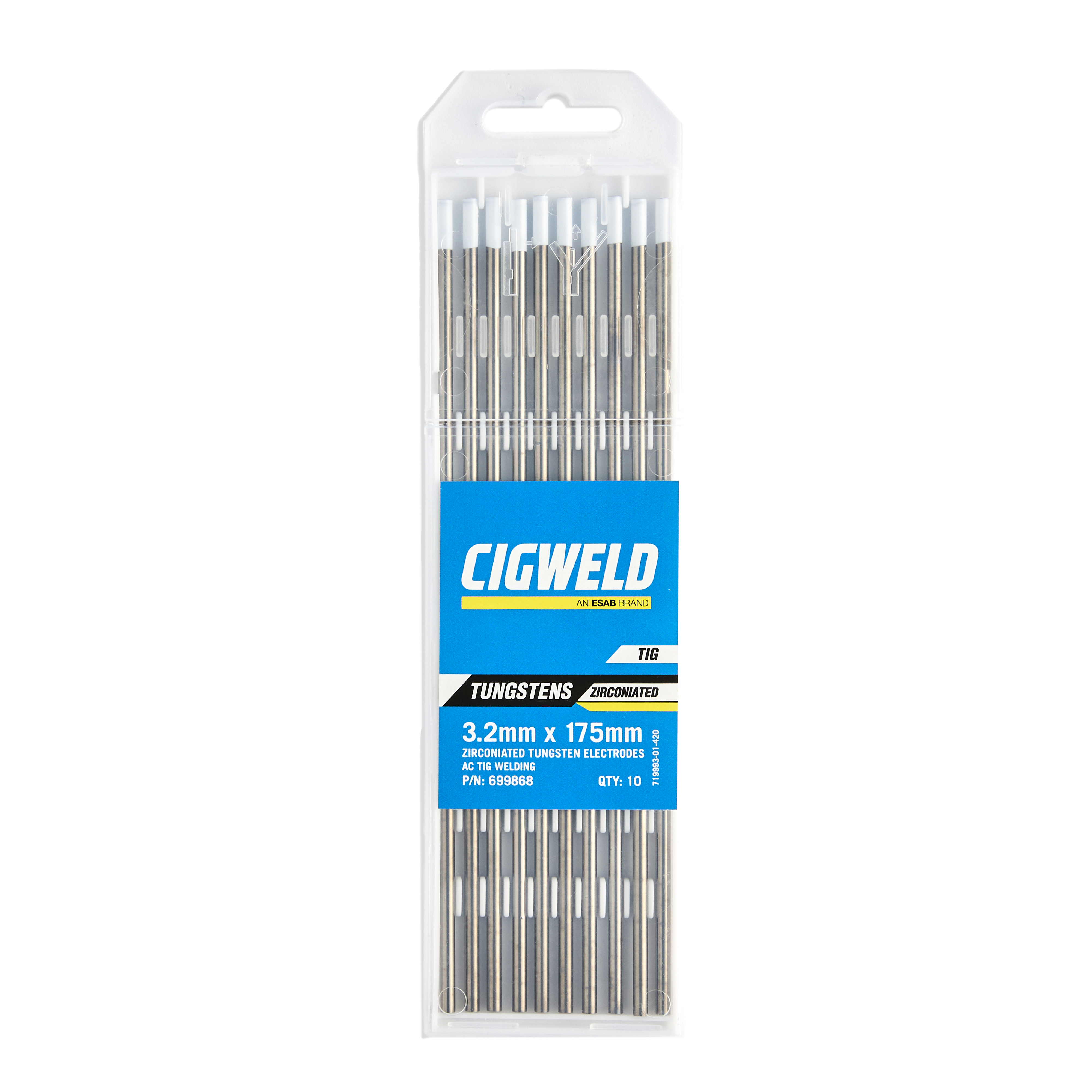 Cigweld 0.8% Zirconiated Tungsten - 10pcs/pack - 3.2mm 699868