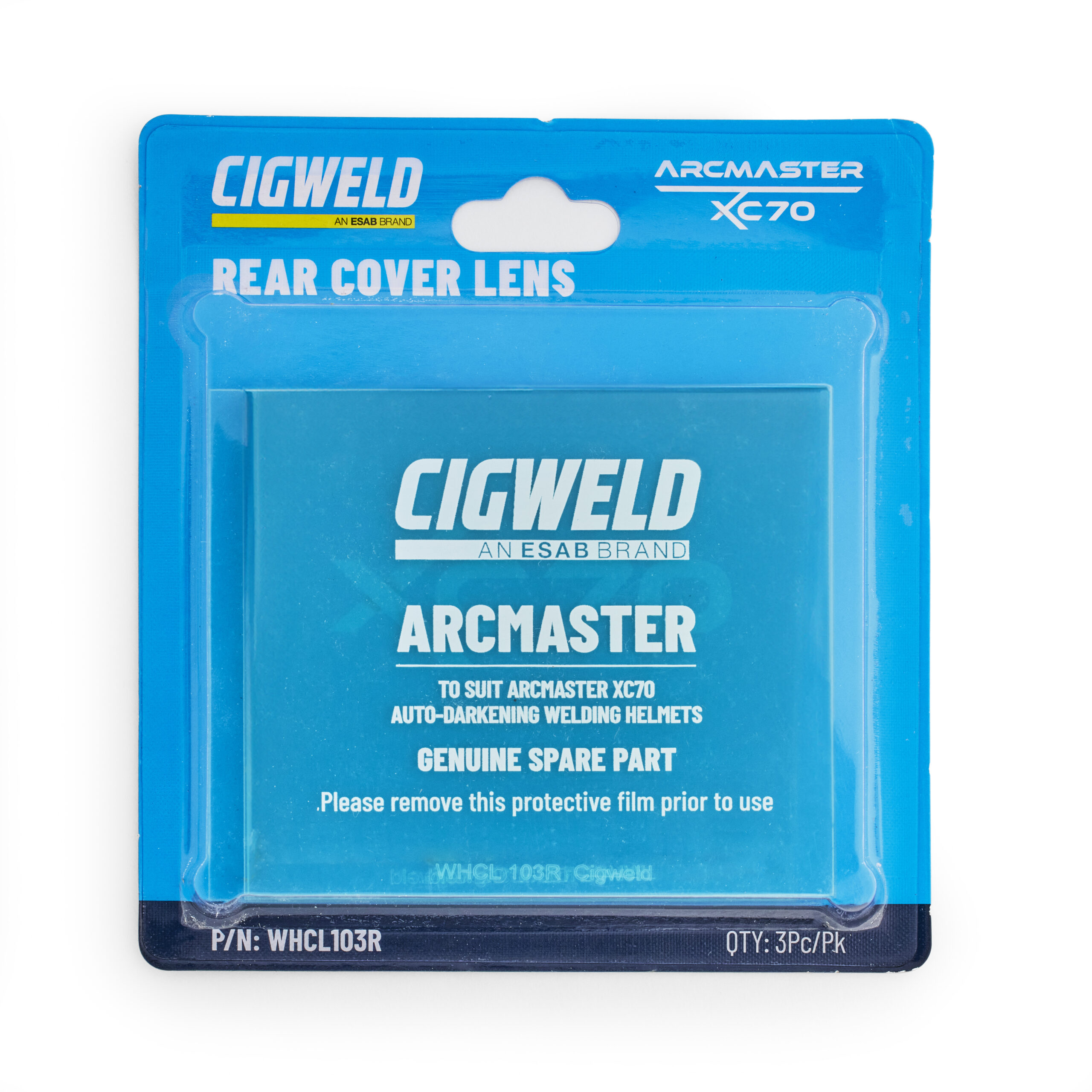 Cigweld Arcmaster XC70 Rear Cover Lens 3Pc/Pk WHCL103R