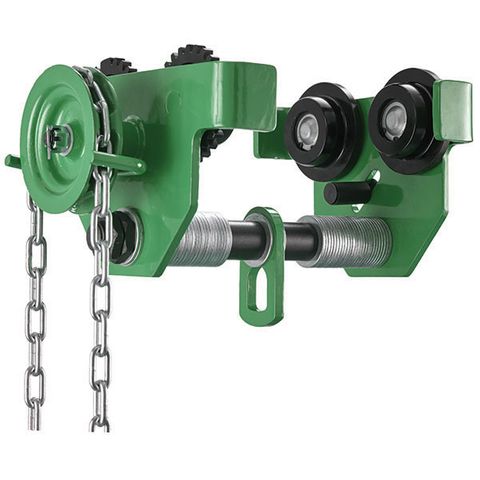 ITM GEARED GIRDER TROLLEY, 2 TONNE, 88-203MM BEAM WIDTH