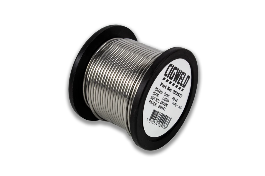 Cigweld Comweld 50/50 Solder - Solder Rod - 1.6mm, 250g (Acid Core) 322317