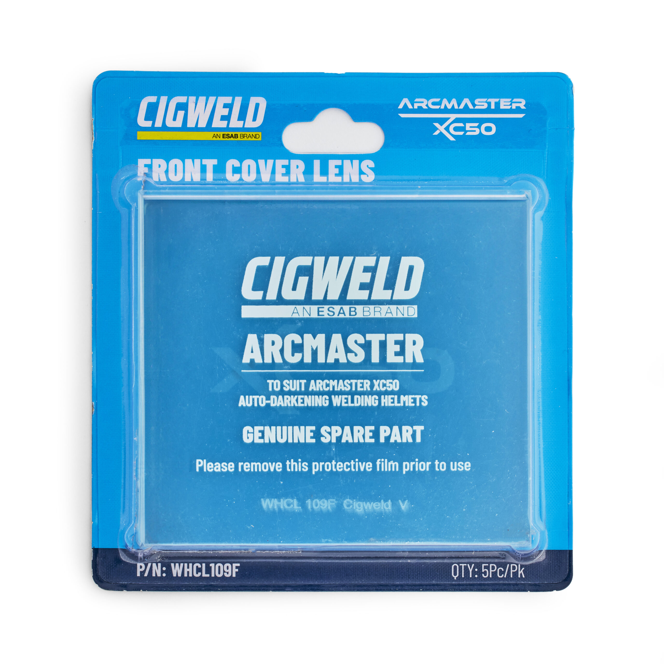 Cigweld Arcmaster XC50 Front Cover Lens 5Pc/Pk WHCL109F
