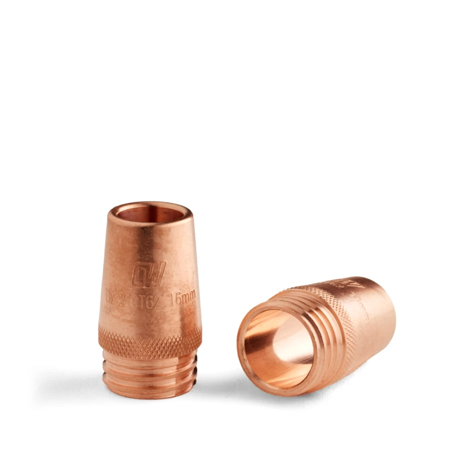 Cigweld Tweco #4 Fixed Nozzles Coarse Thread - 16mm (4mm recessed tip) CTW24CT62S