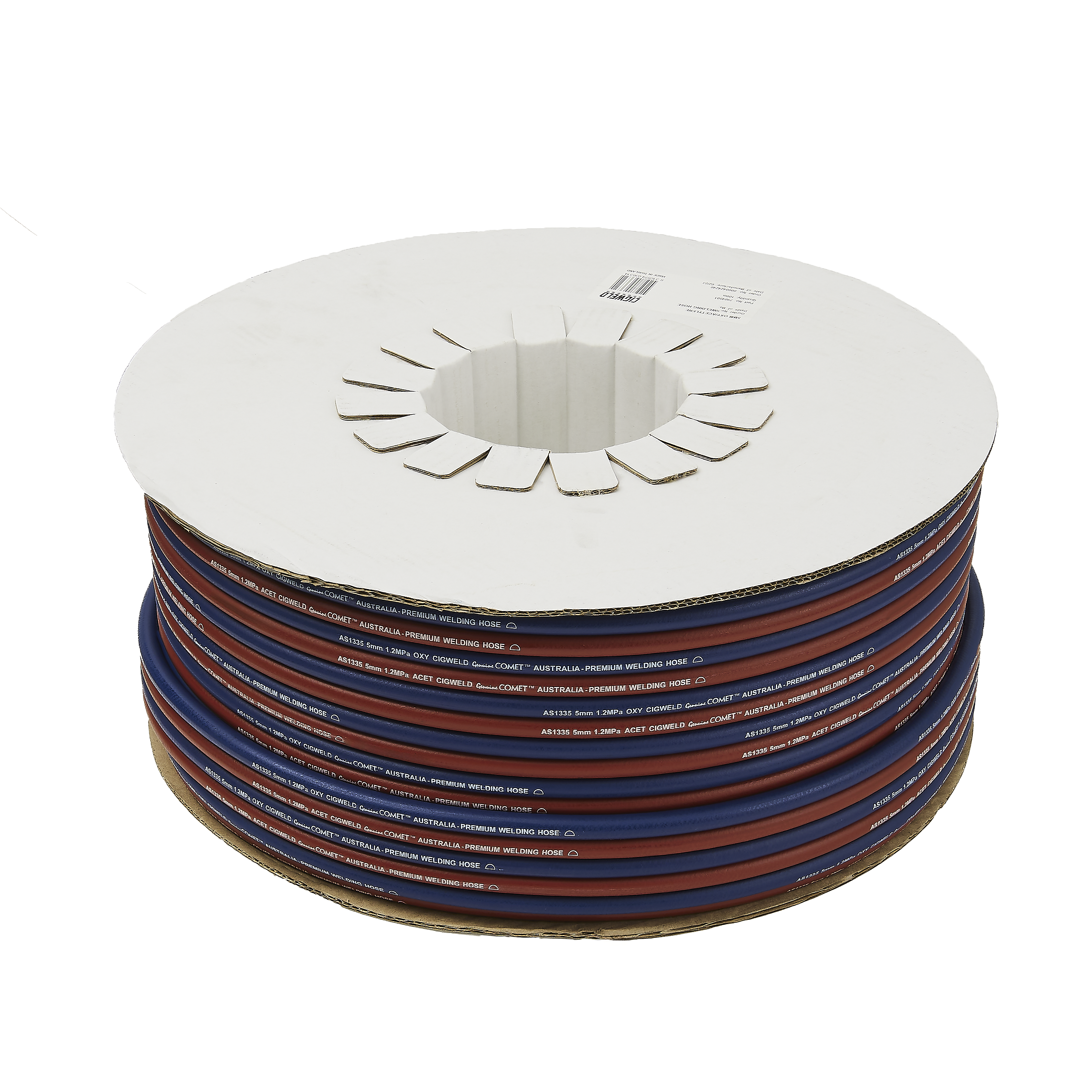 Cigweld COMET Bulk Hose Twin Oxygen/Acetylene 5mm, 100m Roll 7904501