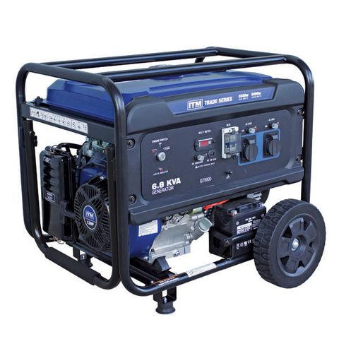 ITM 6.8KVA GENERATOR PETROL, 5500 WATT PEAK ELECTRIC START