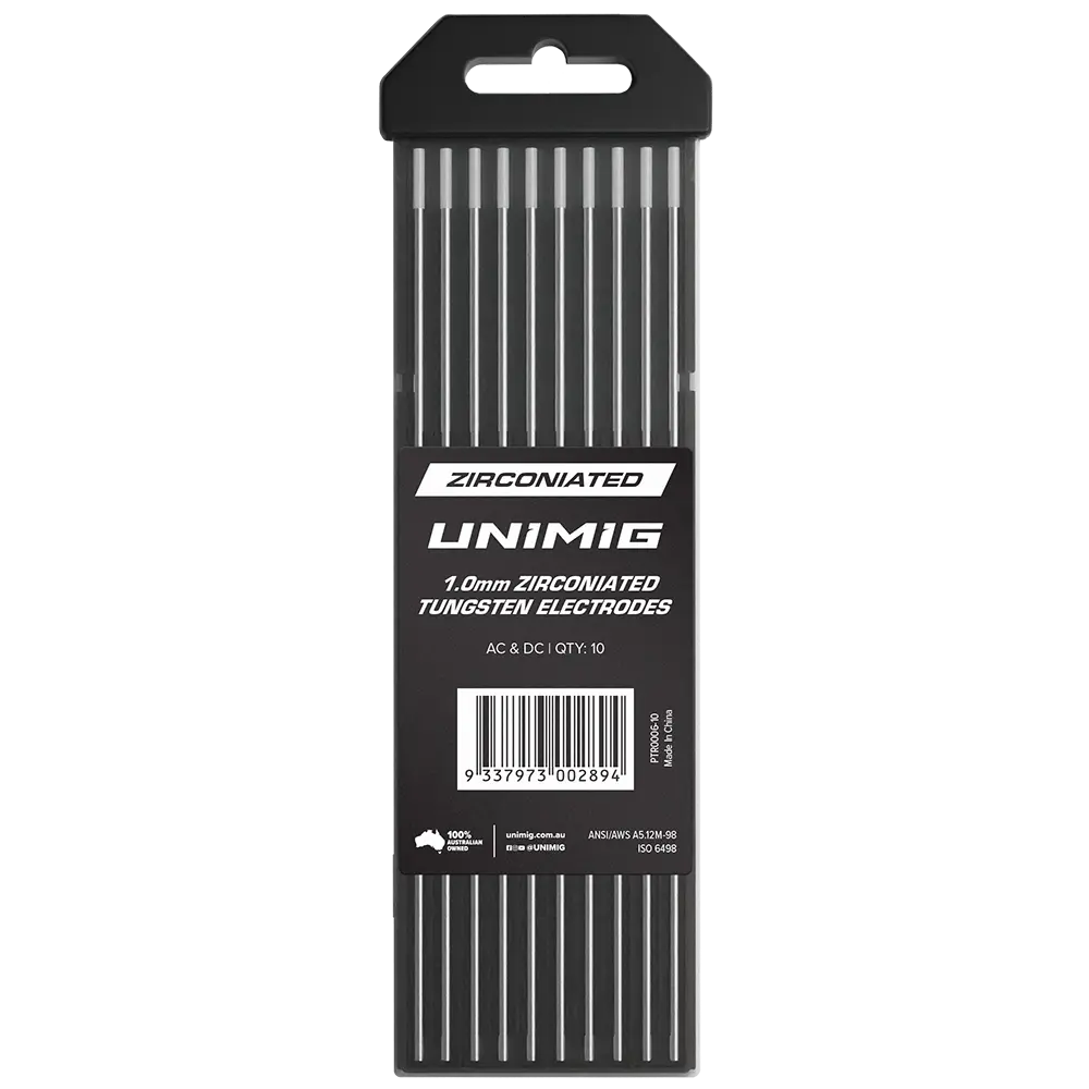 UNIMIG Zirconiated Tig Tungsten Electrodes White - 1.0MM