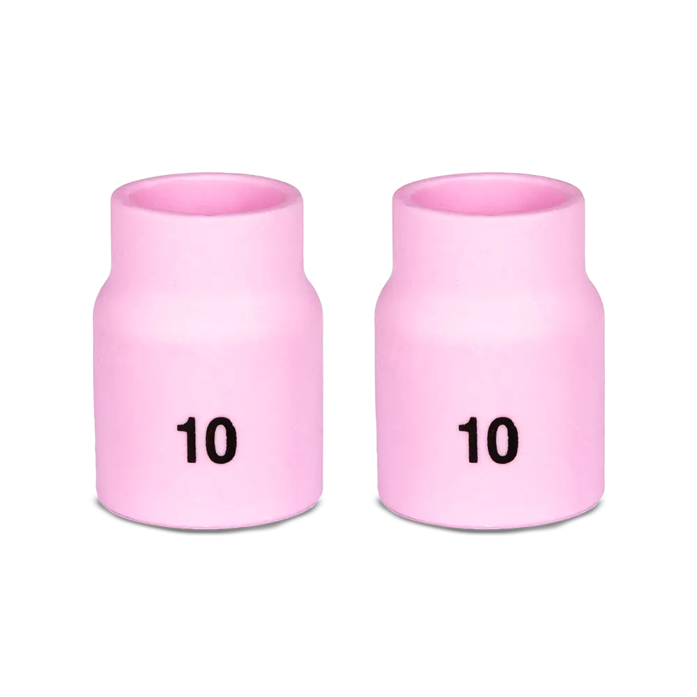 UNIMIG Gas Lens Ceramic Tig Cup Short Suits 17/18/26 Size 10 2-Pack P54N12SW