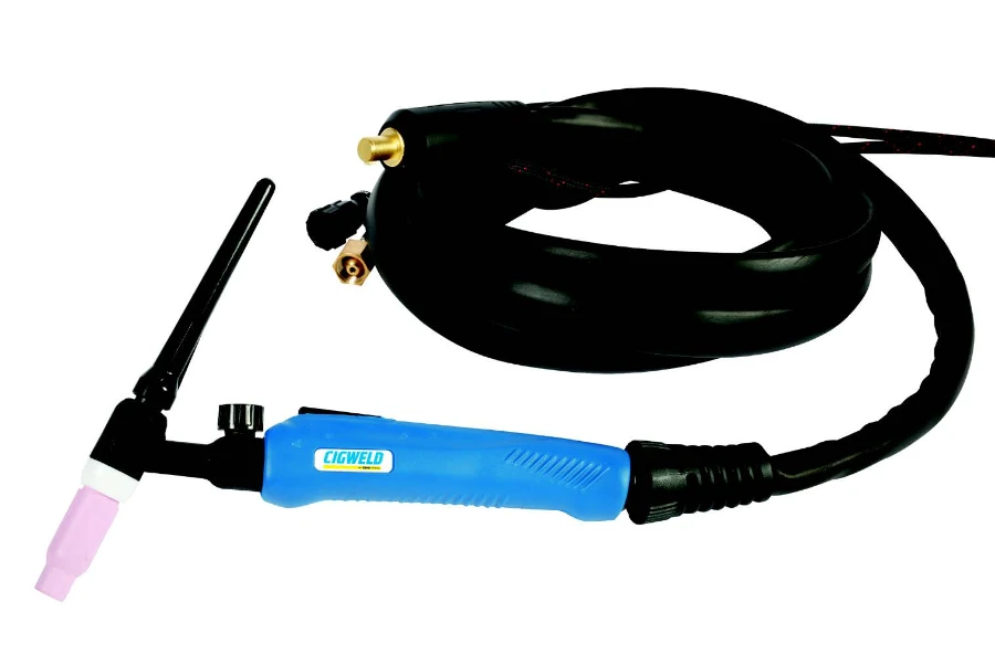 Cigweld TIG Torch 17V, 4m lead - Gas Valve - Trigger - Dinse 50mm W4013801