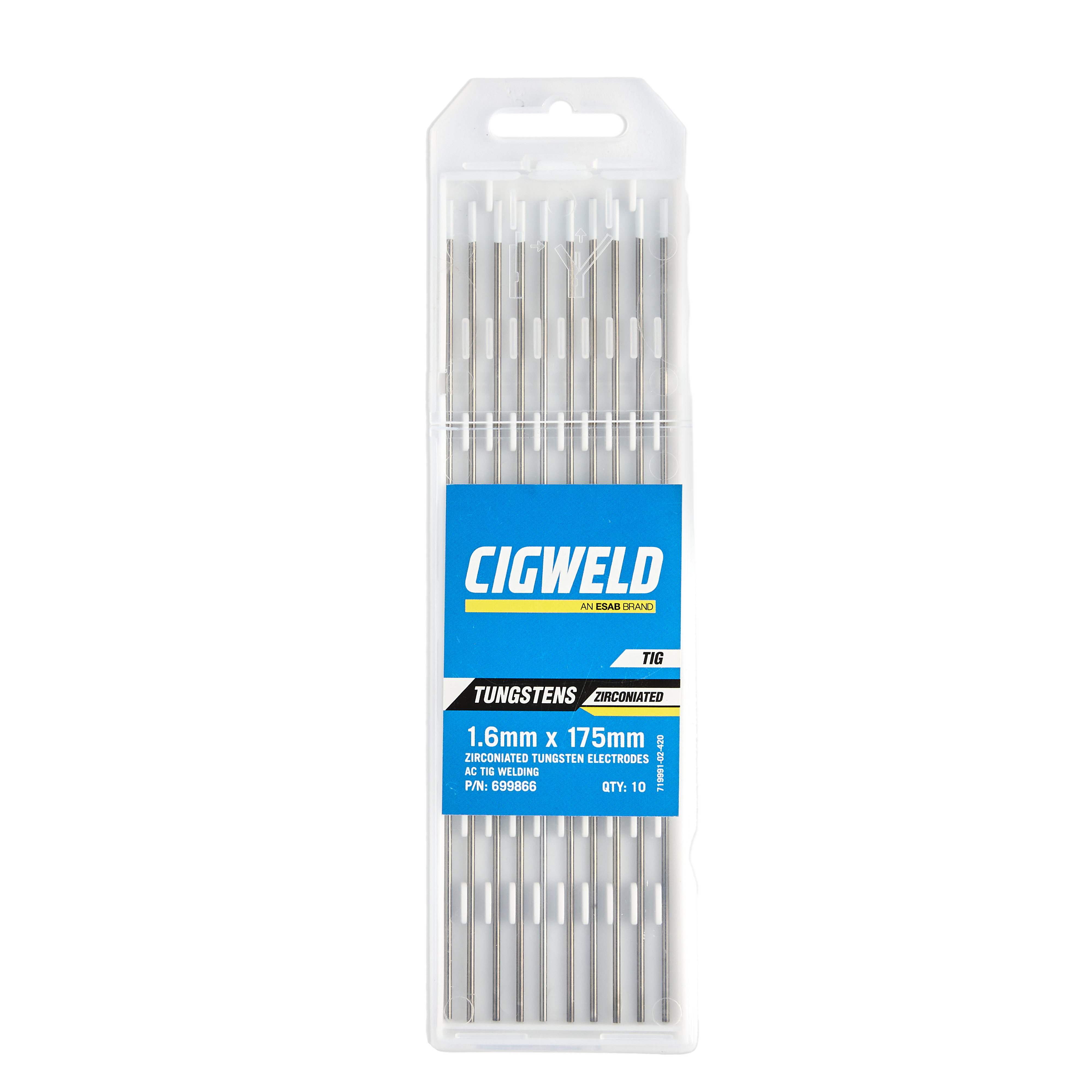 Cigweld 0.8% Zirconiated Tungsten - 10pcs/pack - 1.6mm 699866