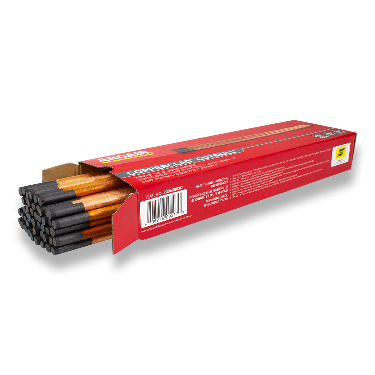 Cigweld Cutskill Gouging Carbon DC Pointed - 8.0mm, 50 Rods 22053003C