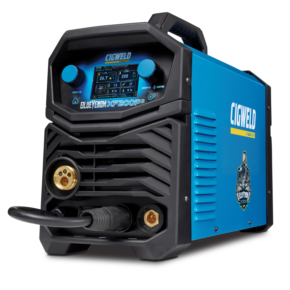 Cigweld BlueVenom XF200P3 - Multiprocess Welding Inverter w/ Pulse MIG, TIG & Stick - 240V 15A W1400200