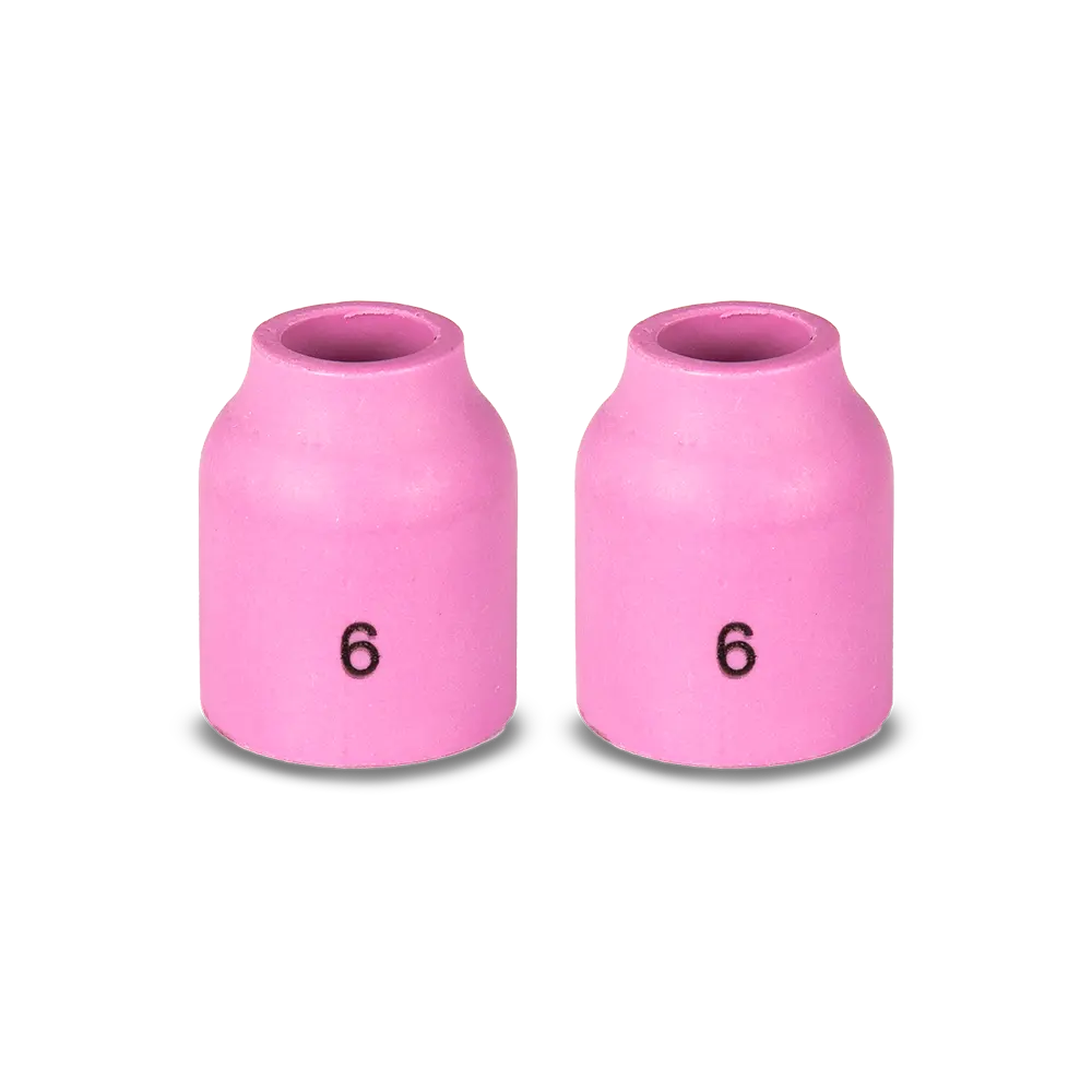 UNIMIG Gas Lens Ceramic Tig Cup Size 6 Suits 9/17/18/20/26 2-Pack P53N60