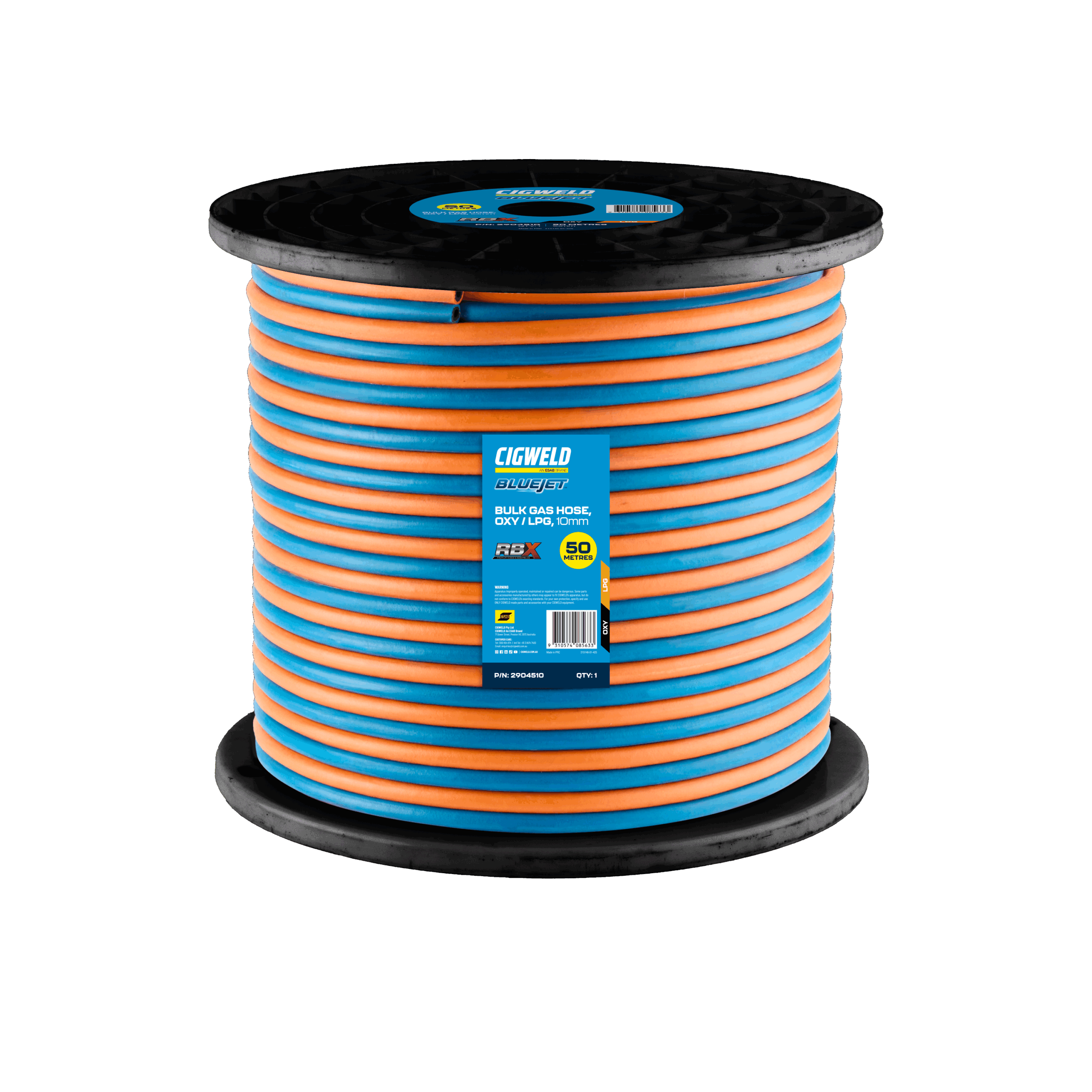 Cigweld BlueJet RBX Bulk Gas Hose Oxygen/LPG 2904510