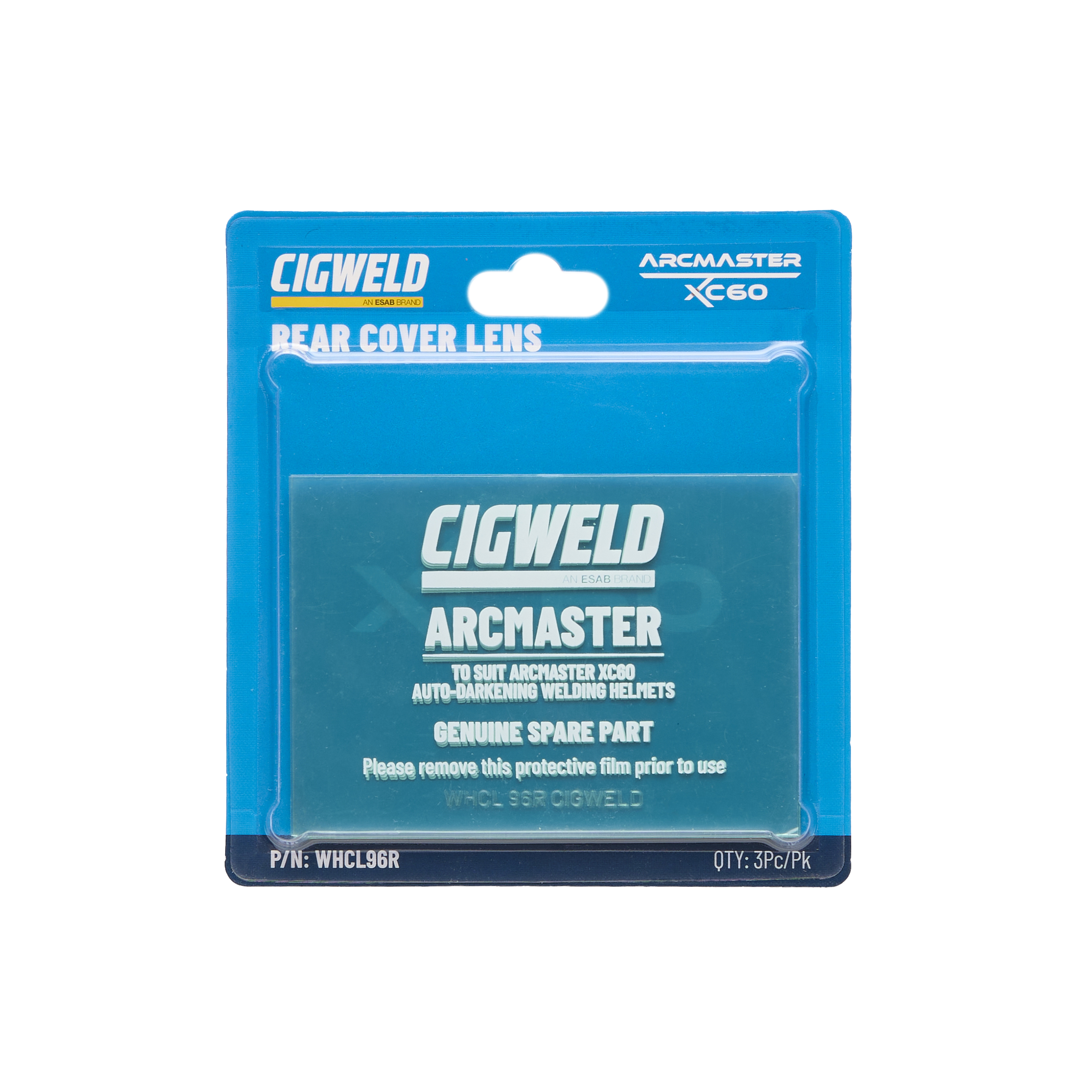 Cigweld Arcmaster XC60 Rear Cover Lens 3pc/pk WHCL96R