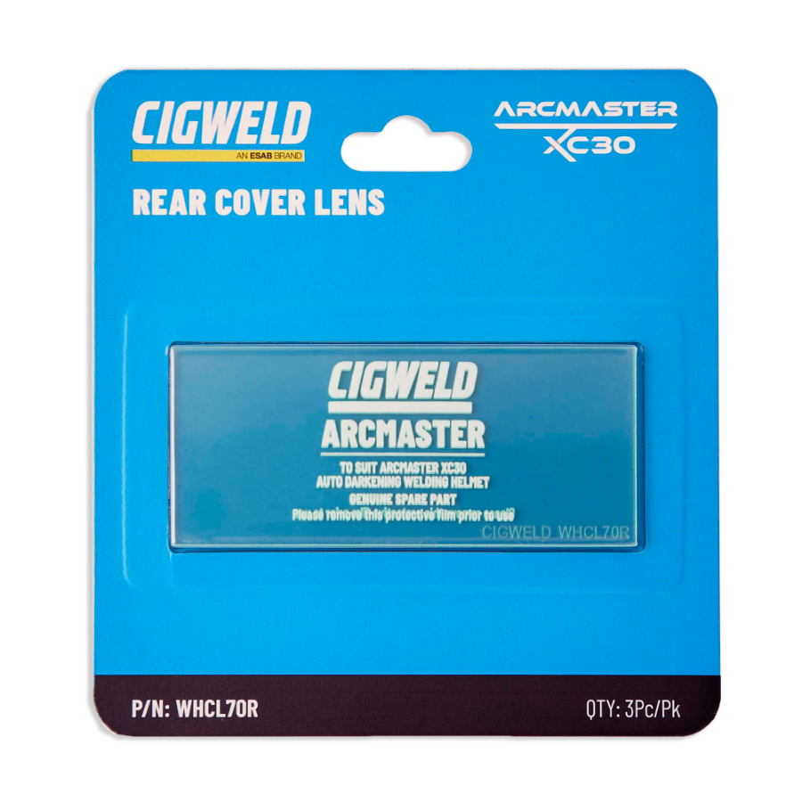 Cigweld Arcmaster XC30 Rear Cover Lens 3Pc/Pk WHCL70R