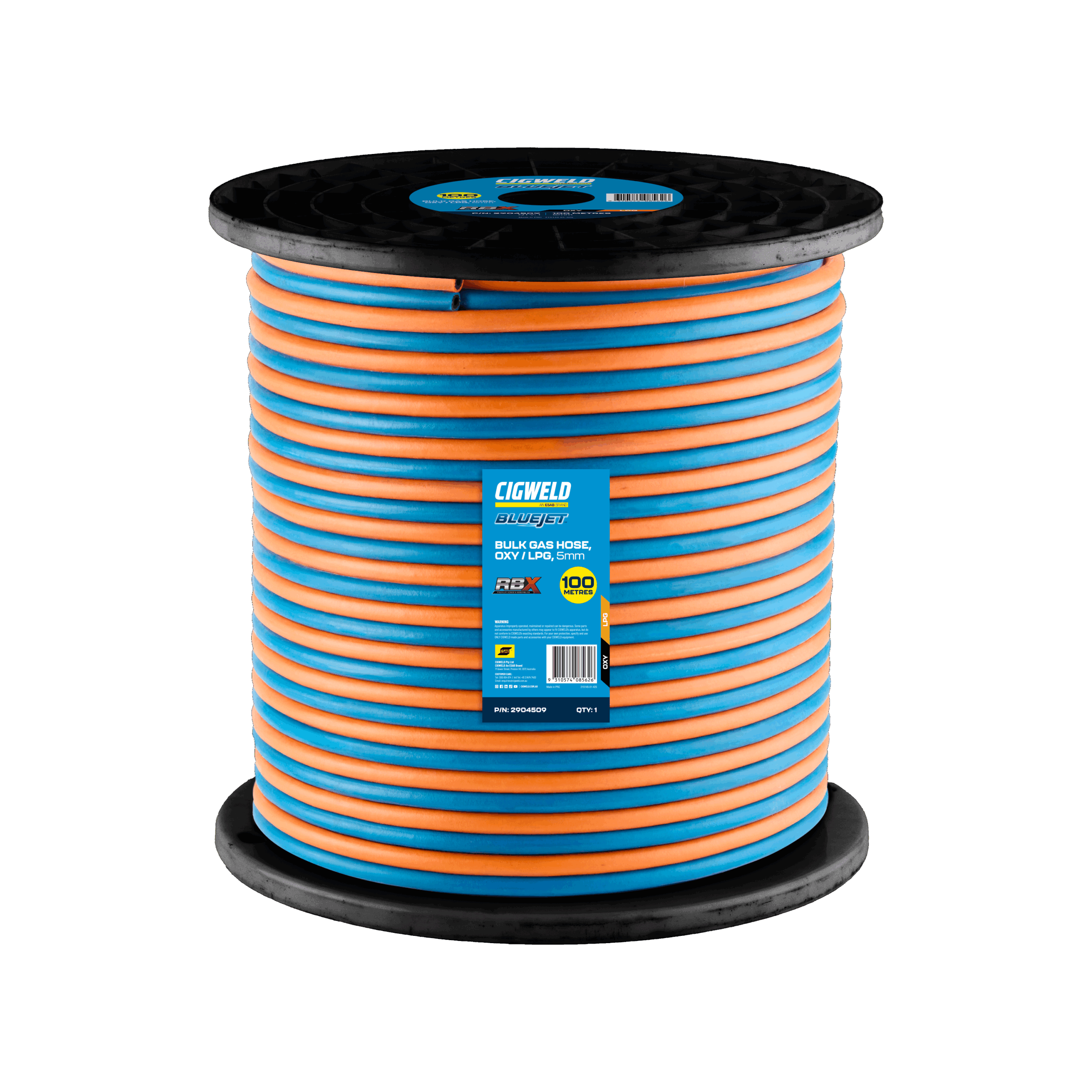 Cigweld BlueJet RBX Bulk Gas Hose Oxygen/LPG 2904509