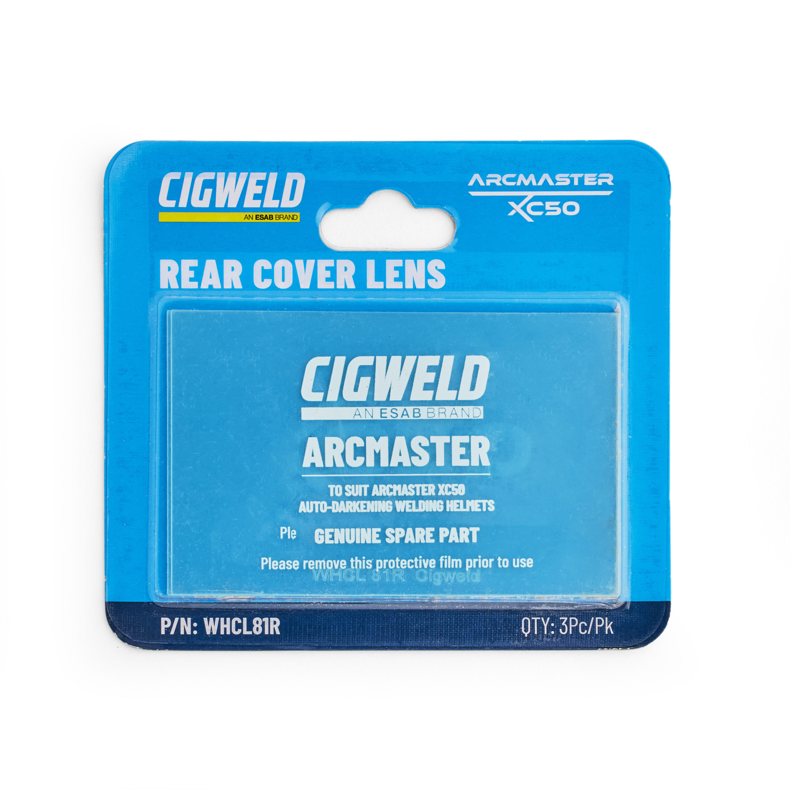 Cigweld Arcmaster XC50 Rear Cover Lens 3Pc/Pk WHCL81R