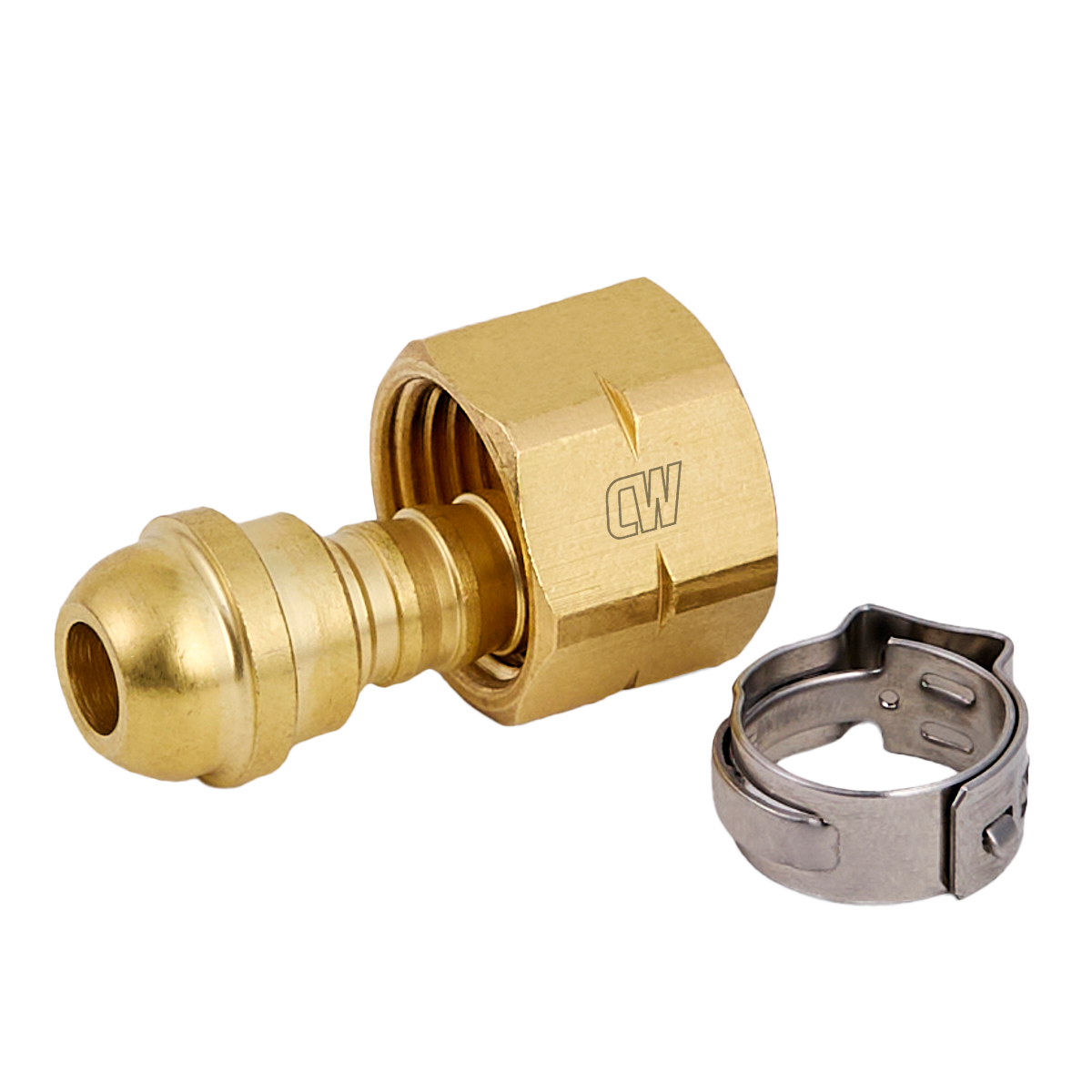 Cigweld BlueJet Hose Connection Kit with Clip 3/8" BSP LH, (8mm) CW694