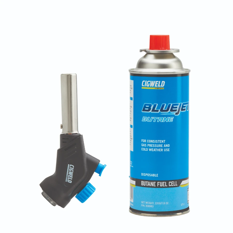 Cigweld JET413 Concentrated Flame Torch & Butane Fuel cell, Combo 308406