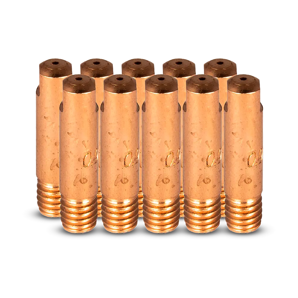 UNIMIG M6 Steel Contact Tips Binzel Style 10 Pack - 0.8MM