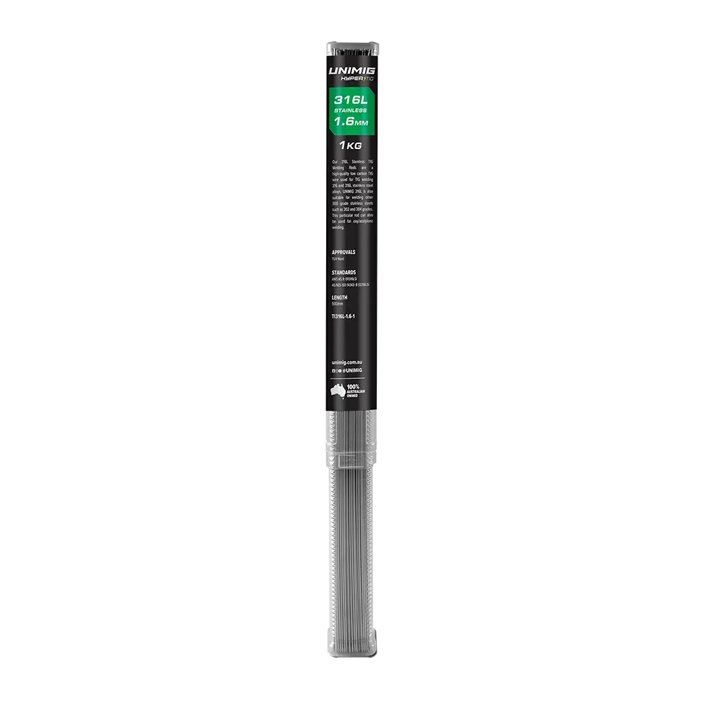 UNIMIG HyperTIG 316L TIG Filler Welding Rods - 1kg - 1.6MM