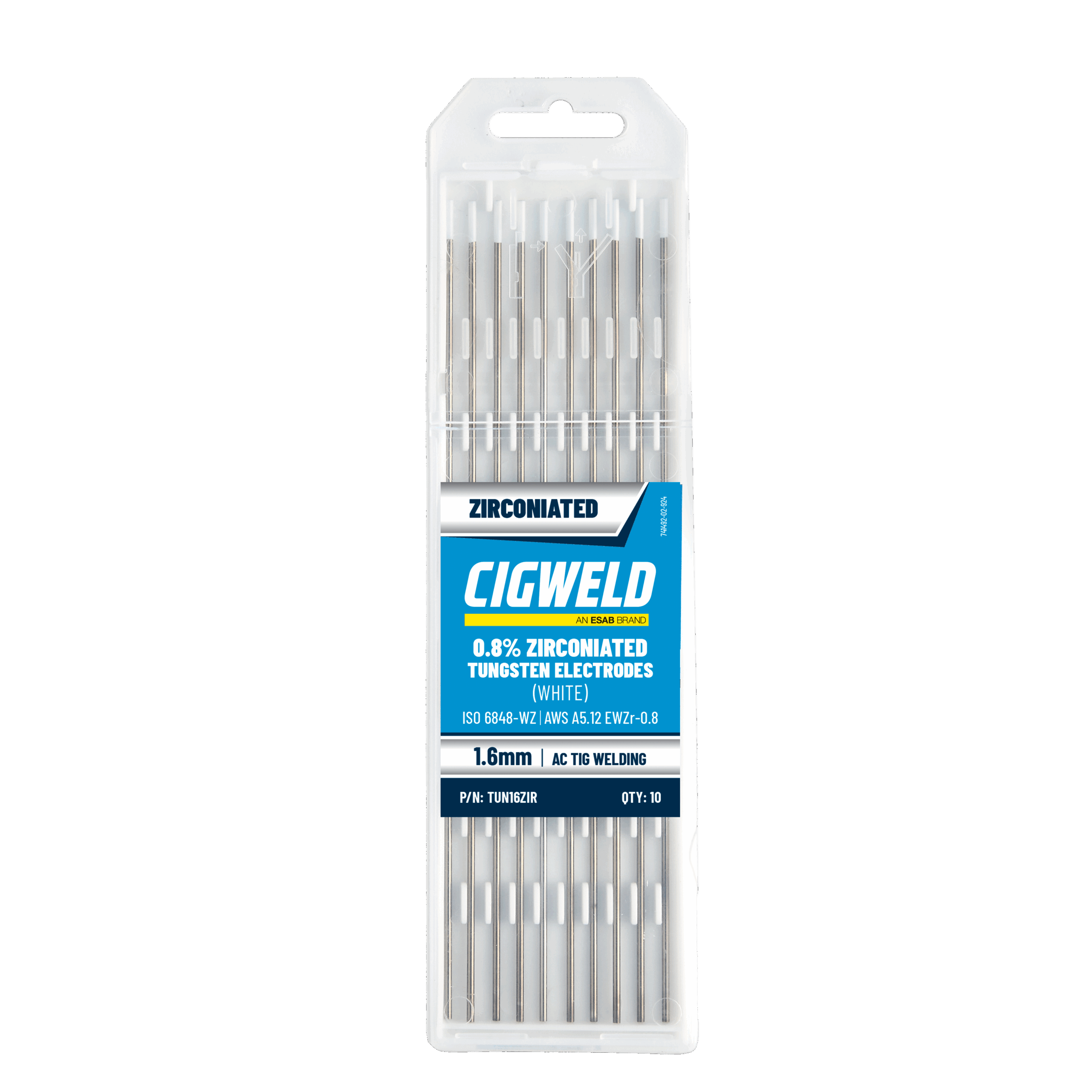 Cigweld 0.8% Zirconiated Tungsten Electrodes -2/10 Pack 699865