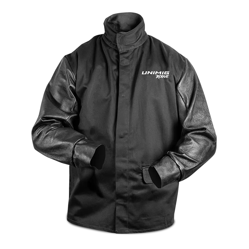 UNIMIG Rogue Leather Sleeved Welding Jacket Model 202